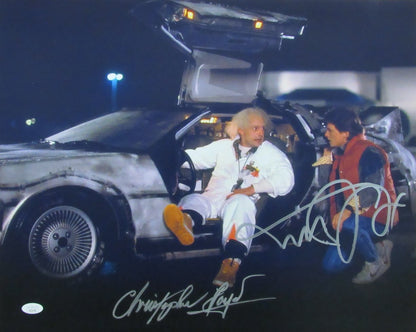 Michael J Fox/Christopher Lloyd Sign/Auto 16X20 Photo Back To Future Jsa 173699