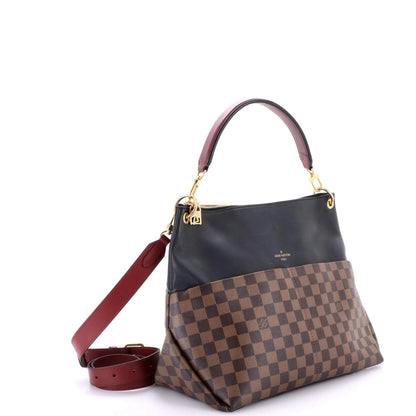 Louis Vuitton Maida Handbag Damier With Leather