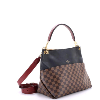 Louis Vuitton Maida Handbag Damier With Leather