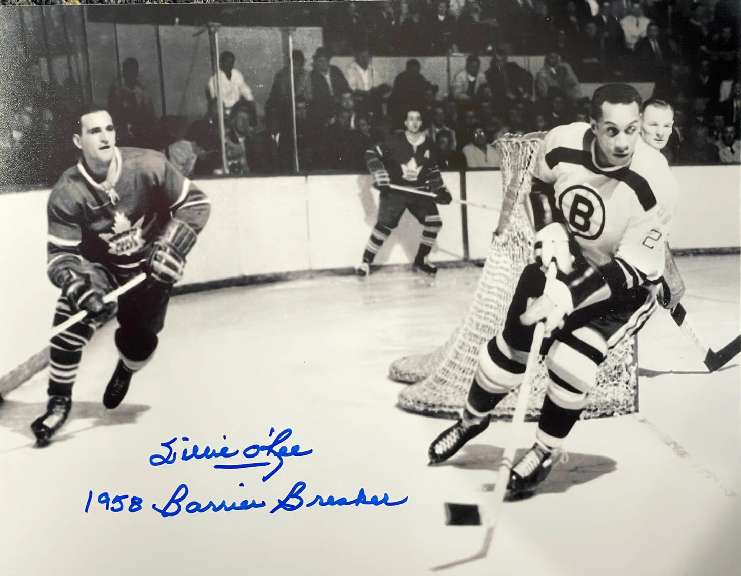 Willie O'Ree Autographed Boston Bruins 8X10 Hockey Photo (Beckett)