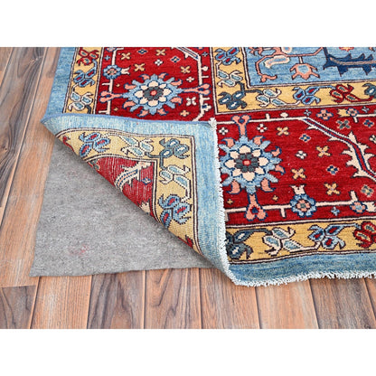 8'10"X12' Tomato Red Afghan Heris Seeripe Bakshaish Design 100% Wool Rug