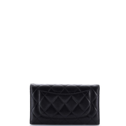 Chanel L-Flap Wallet Quilted Lambskin Long