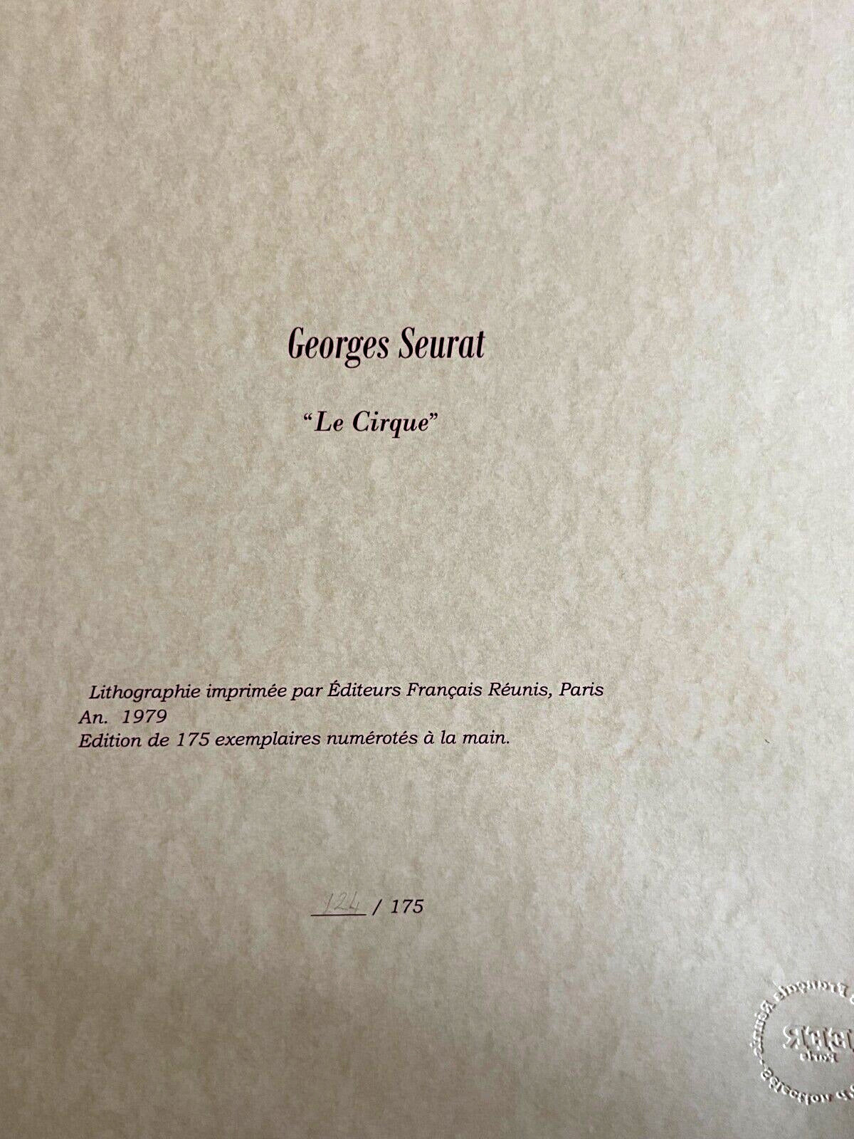 Georges Seurat Lithograph COA Original Signature