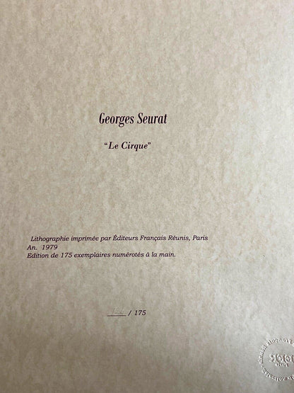 Georges Seurat Lithograph COA Original Signature