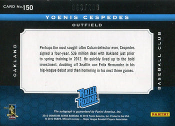 Yoenis Cespedes 2012 Panini Rated Rookie