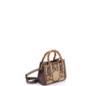Gucci Diana Nm Bamboo Handle Tote Jumbo Gg Canvas Mini