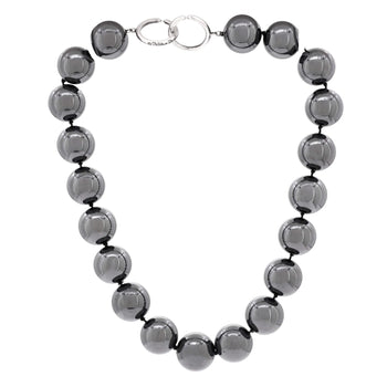 Tiffany & Co. Paloma Picasso Beaded Choker Necklace Hematite