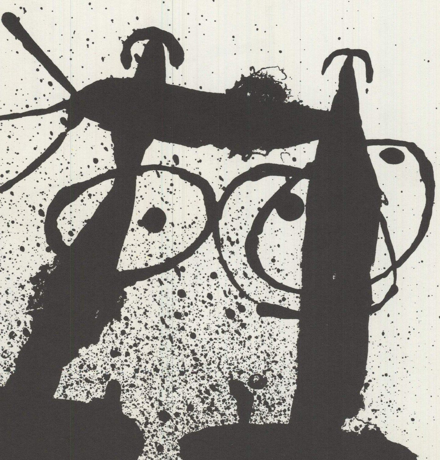 Joan Miro Untitled " Lithograph Surrealism Black & White