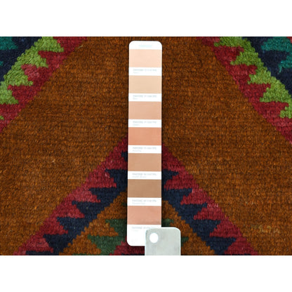 6'X8' Hand Knotted Geometric Design Pure Wool Colorful Afghan Tribal Rug