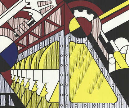 Blu ROY LICHTENSTEIN Study For Preparedness 27.5" x 35.5" Serigraph 1989 Pop Art