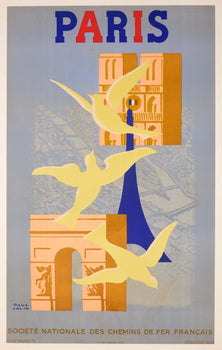 Paris Paul Colin For The Sncf 1946 French Railways Poster