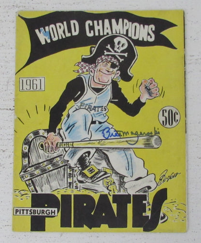 Bill Mazeroski Hof Signed/Auto 1961 Pittsburgh Pirates Yearbook Jsa 198646