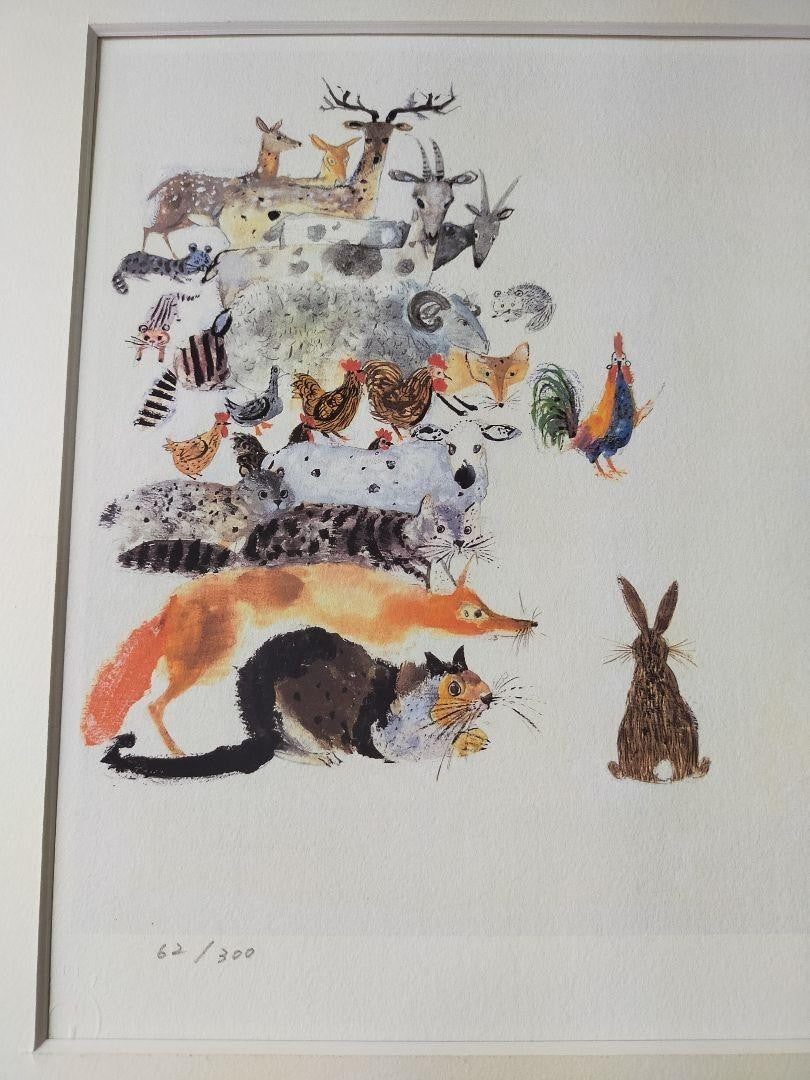 Brian Wildsmith Signed Giclee Print "The Tortoise And The Hare" Childrens Book