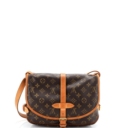 Louis Vuitton Saumur Handbag Monogram Canvas 30