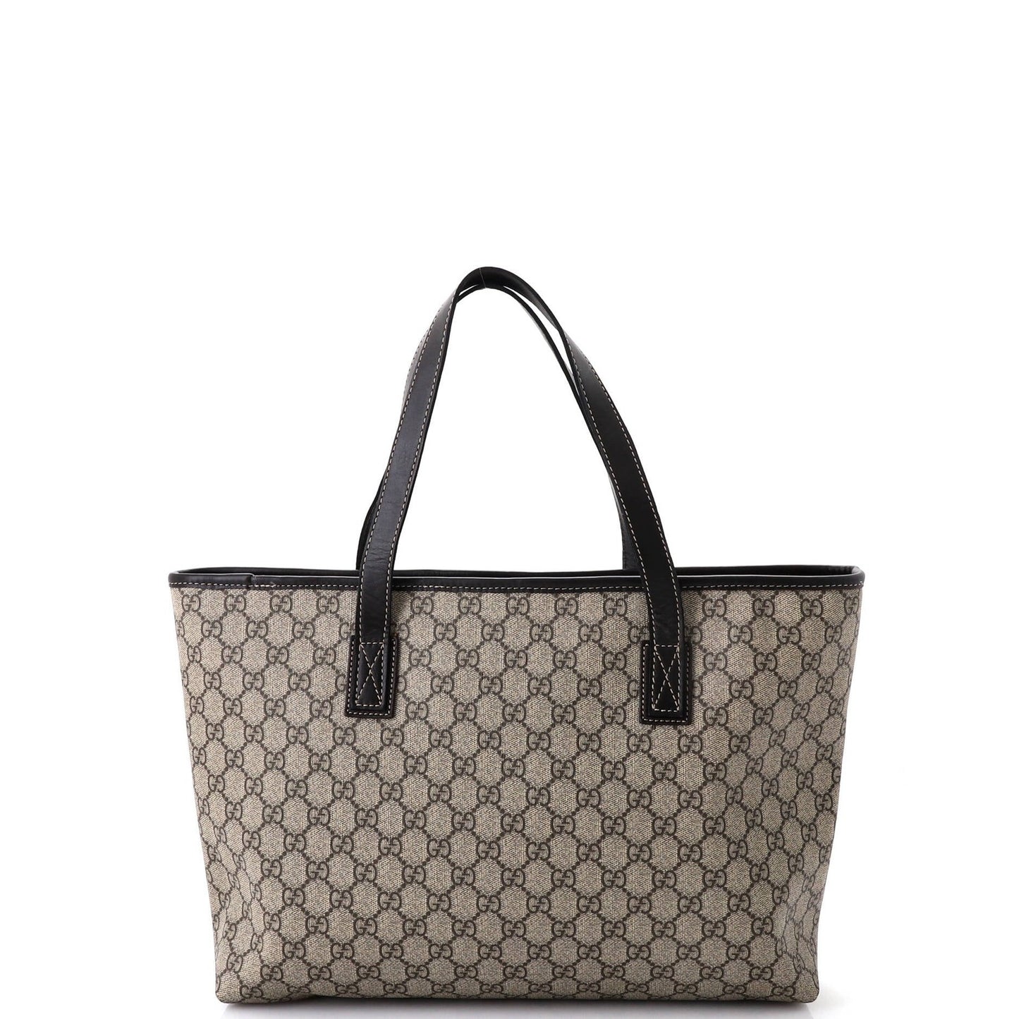 Gucci Plus Tote Gg Coated Canvas With Leather Medium