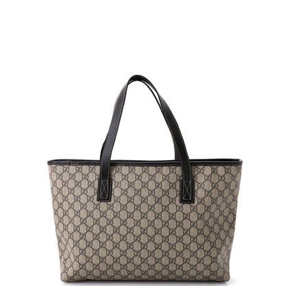 Gucci Plus Tote Gg Coated Canvas With Leather Medium