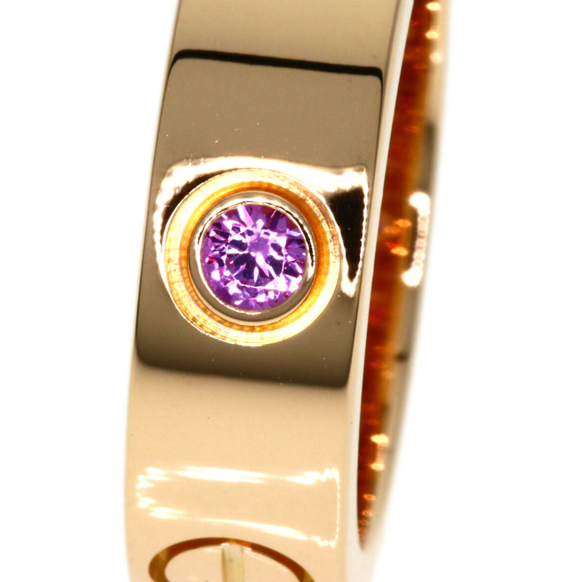 Cartier Ring Love Ring Pink Sapphire # 48 K18