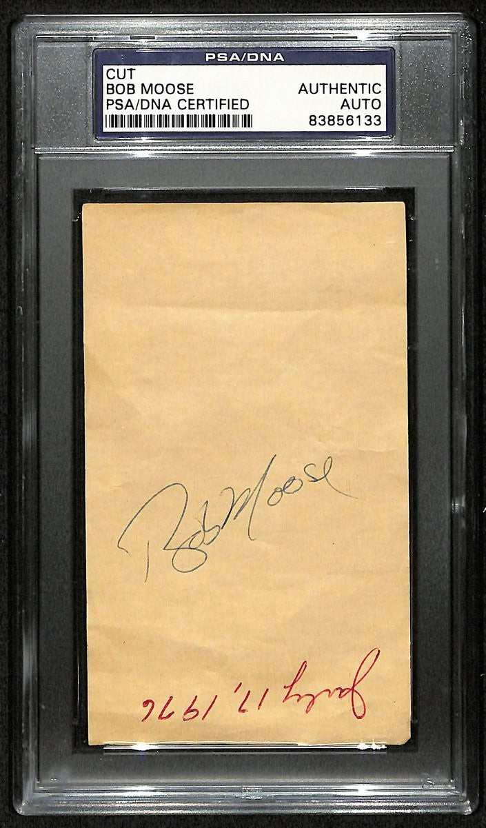Bob Moose Signed/Autographed 3X5 Cut 1971 Pirates D. 1976 Psa/Dna 201303