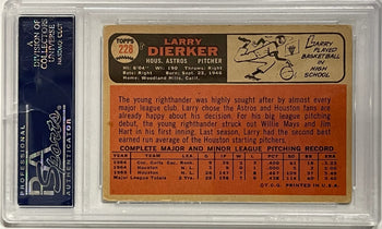 Larry Dierker Autographed 1966 Topps Card #228 (Psa)