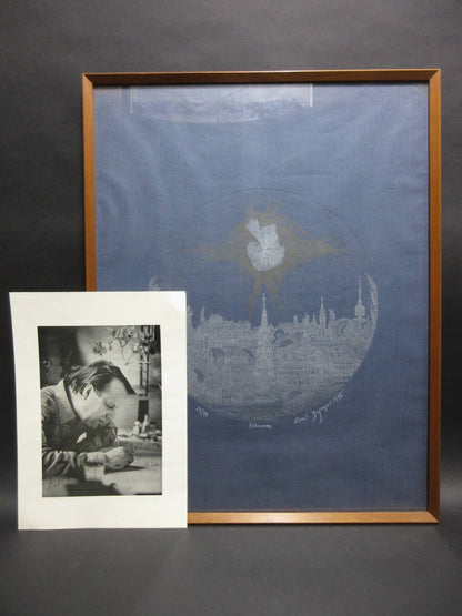 Ernst Degasperi Vienna 1974 Signed Etching 24/99 Austrian Architecture Art Frame