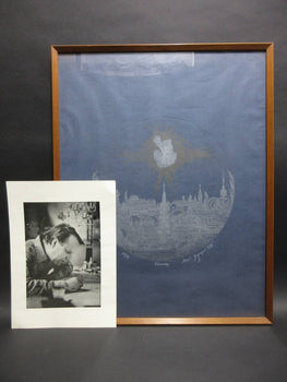 Ernst Degasperi Vienna 1974 Signed Etching 24/99 Austrian Architecture Art Frame