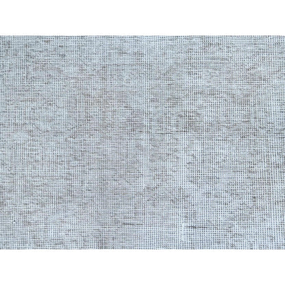 7'X10'2" Gray Hand Knotted Vintage Zoroastrian Tebraz Worn Wool Rug