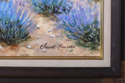 Claude Mourier France Signed Oil Painting Lavender Fields Of Haute Provence F12