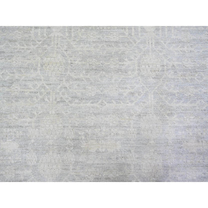 12'X14'3" Marian Blue Stone Washed Peshawar Wool Hand Knotted Rug