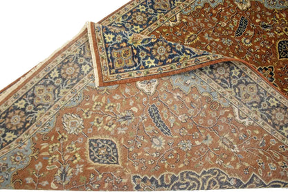 6X9 Ft Handmade Rust Serapi Oriental Rug Farmho