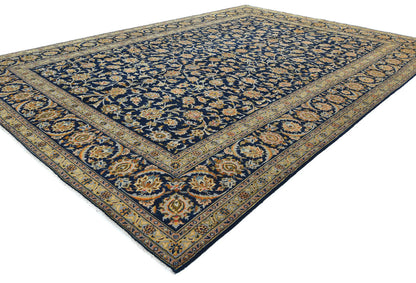 Vintage Wool Oriental Rug 9X13 Ft Floral