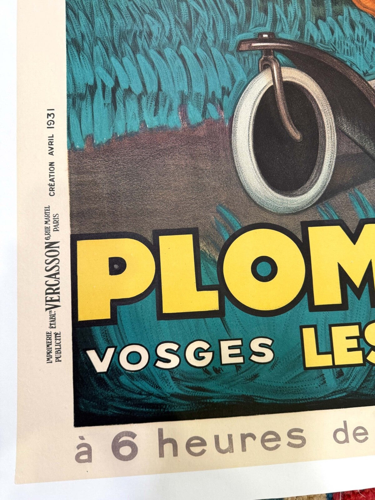 Jean D'Ylen Plombieres Les Bains Authentic  1931 Original French Travel Poster