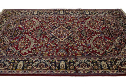 Hand-Knotted Vintage Oriental Rug Classic Floral