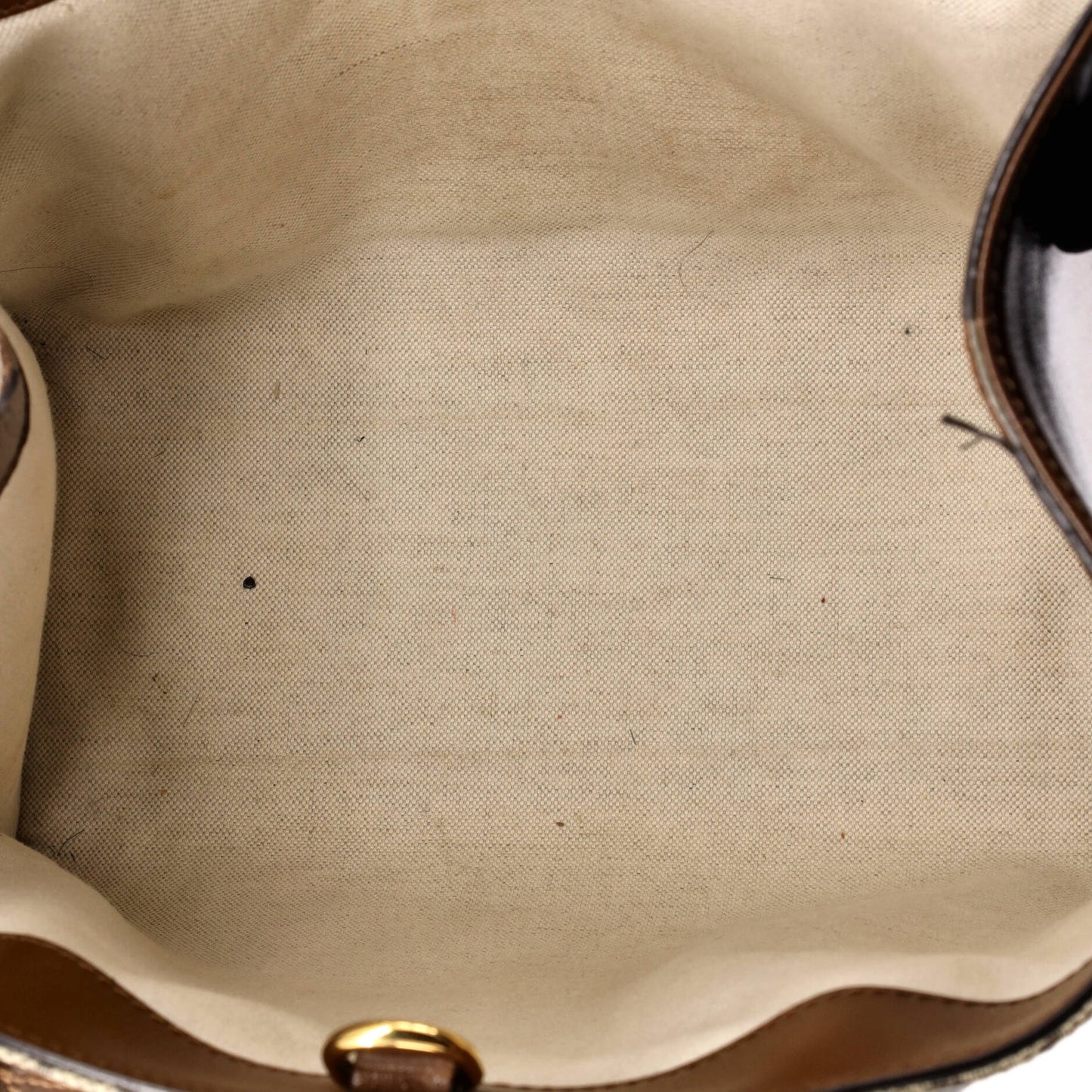 Gucci Structured Top Handle Open Tote Gg Coated Canvas Small