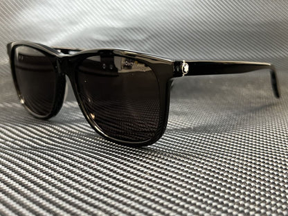 MONT BLANC MB0013S 001 Black Men's Authentic Sunglasses 56 mm