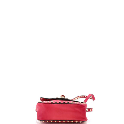 Valentino Garavani Rockstud Flip Lock Flap Bag Leather Mini