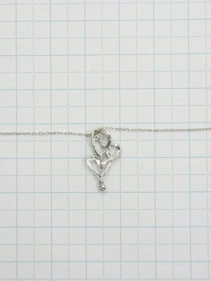 Samantha Tiara Diamond 0.06Ct Heart Motif Necklace K18Wg
