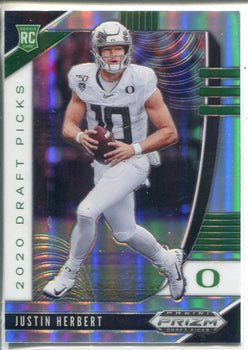 Justin Herbert 2020 Panini Prizm Draft Picks Silver Rookie Card