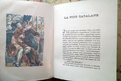 Paul Morand - Ouvert La Nuit 1924 Watercolors By Raoul Dufy Andr Favory Paris