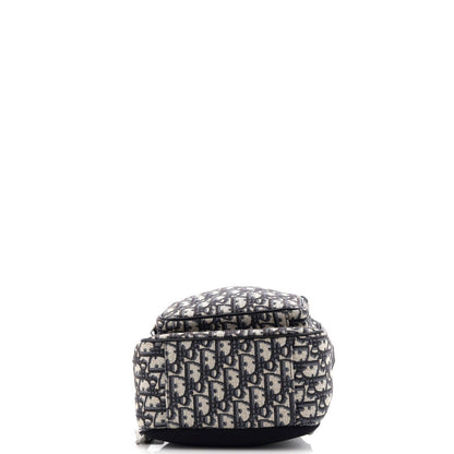 Christian Dior Zip Around Sling Backpack Oblique Canvas