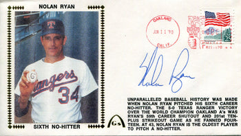 Nolan Ryan Autographed 1St Day Cover (Jsa)