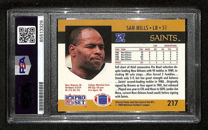 Sam Mills Hof Signed/Autograph 1990 Pro Set #217 Saints/Panthers Psa/Dna 201486