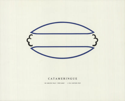 Ian Hamilton Finlay Catameringue " Serigraph Contemporary Blue