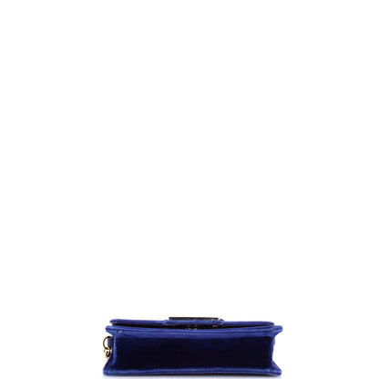 Gucci G Broadway Shoulder Bag Velvet With Crystals Small