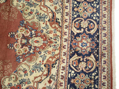 Semi-Antique Hand-Knotted Floral Rug Extra Large