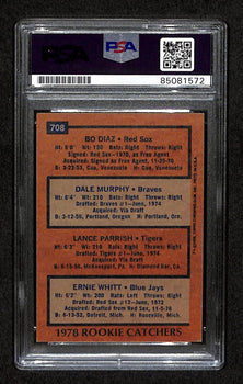 Diaz/Murphy/Parrish/Whitt Multi-Signed 1978 Topps