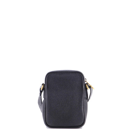 Gucci Logo Zip Messenger Bag Printed Leather Mini