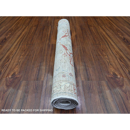 3'1"X5' Goose Gray Bidjar Garus Design Organic Wool Hand Knotted Rug