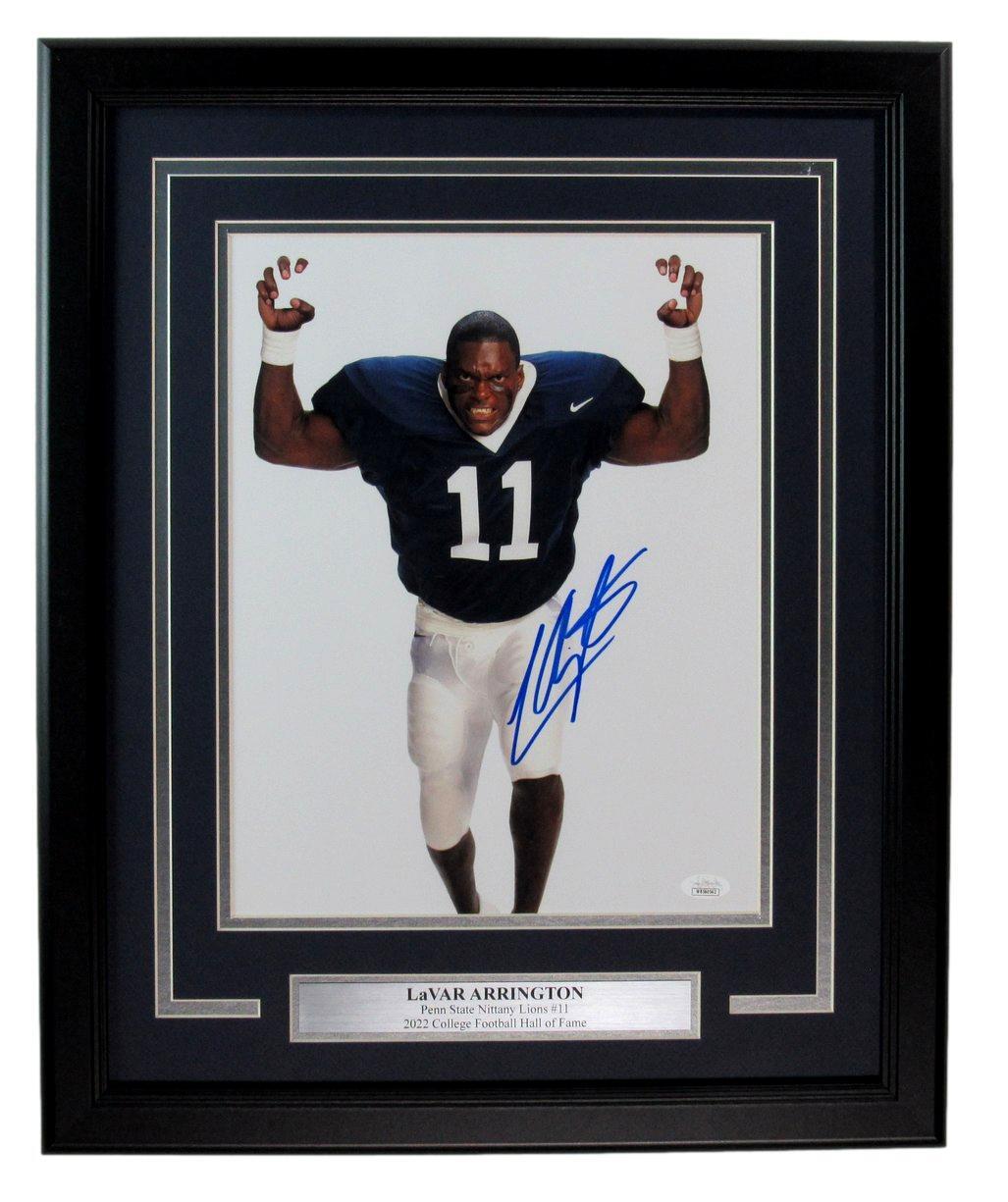 Lavar Arrington Signed/Autographed 11X14 Photo Penn State Framed Jsa 192409