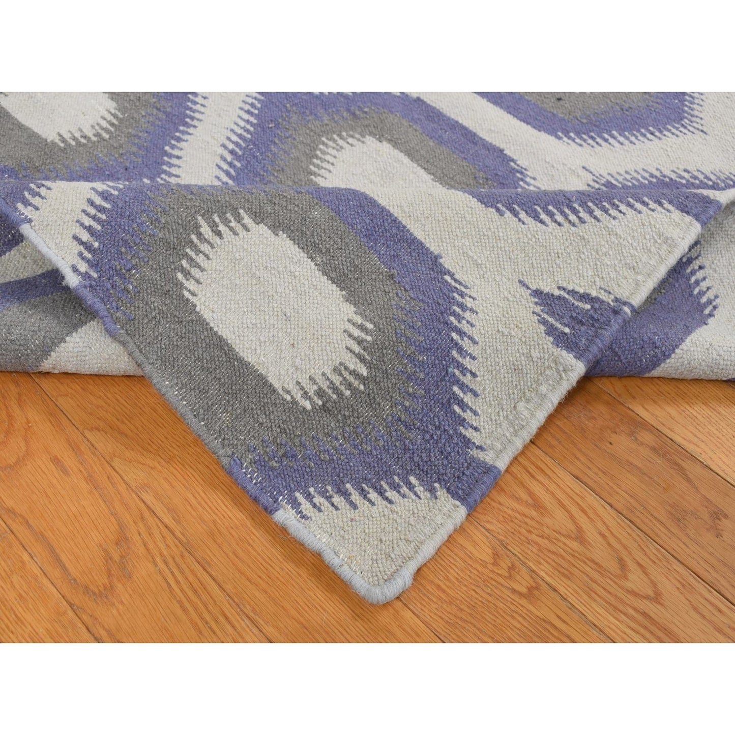 8'10''X12'2'' Beige Flat Weave Durie Kilim Reversible Wool Hand Woven Rug
