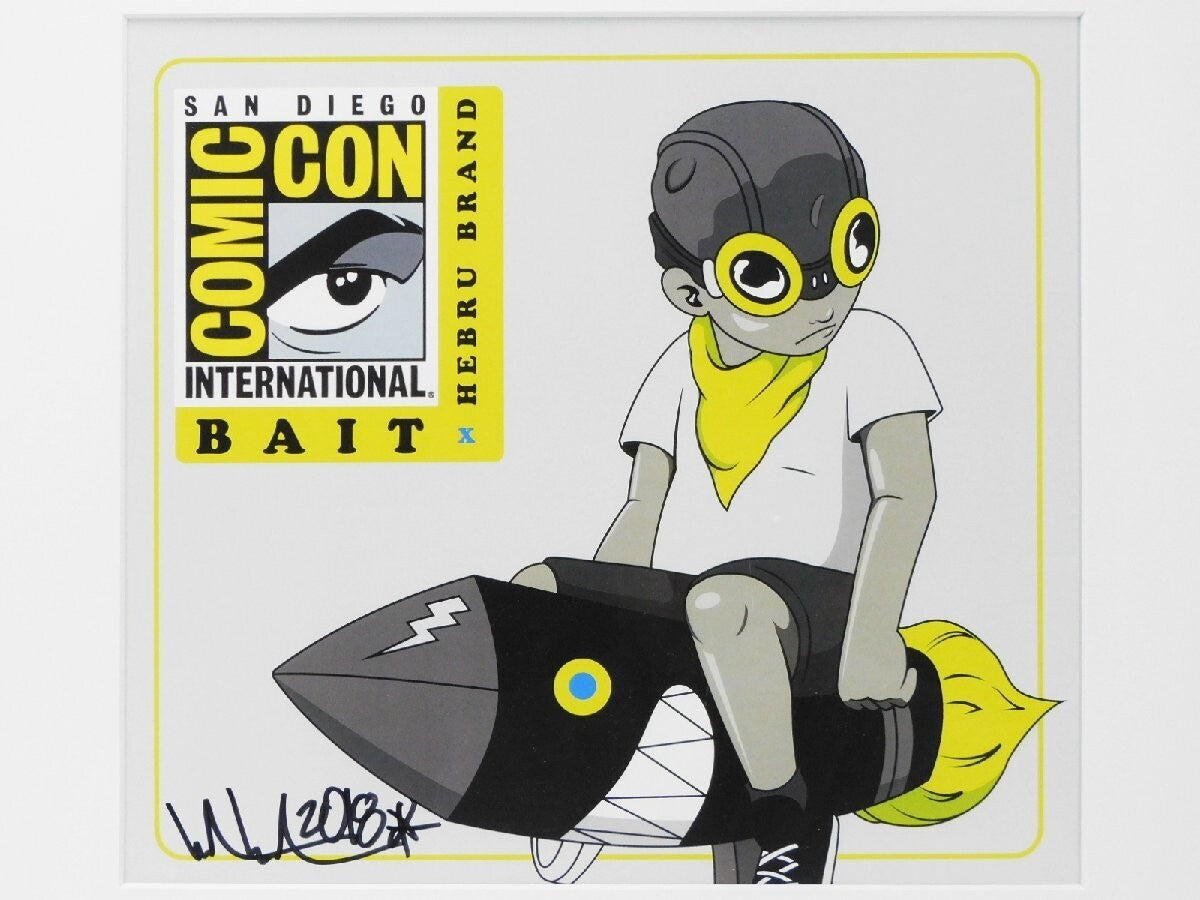 Hebru Brantley Framed Signed Print - Fly Boy 2018 San Diego Comic Con Bait
